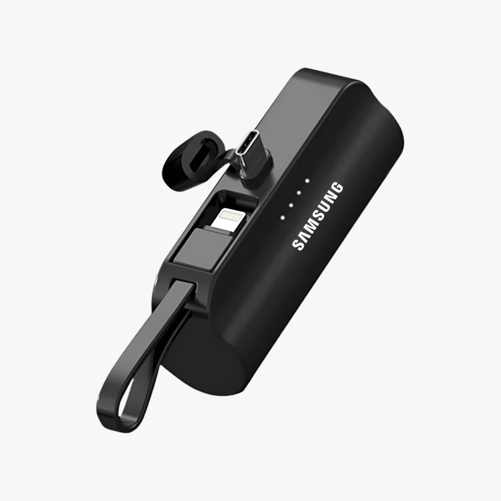 EnLite C 5000mAh Power Bank – Compact Charge in Sleek Black